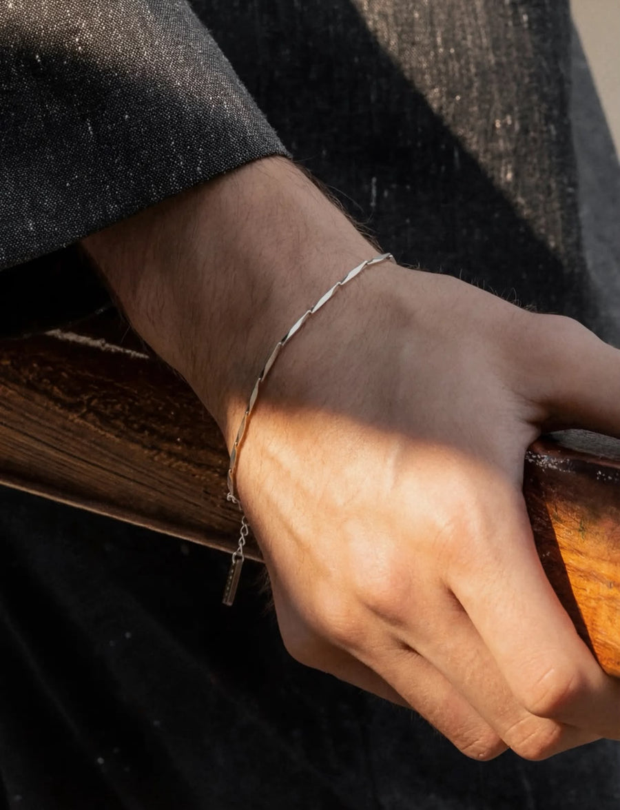 Linear Chain Bracelet — Steel
