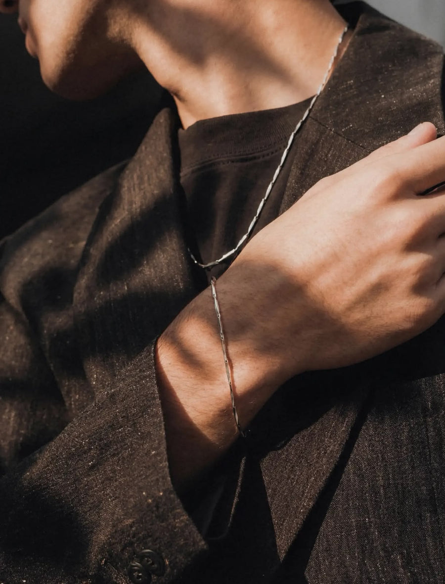 Linear Chain Bracelet — Steel