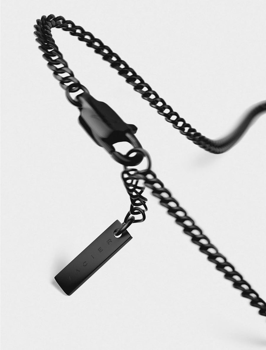 Minimal Chain Bracelet — Black