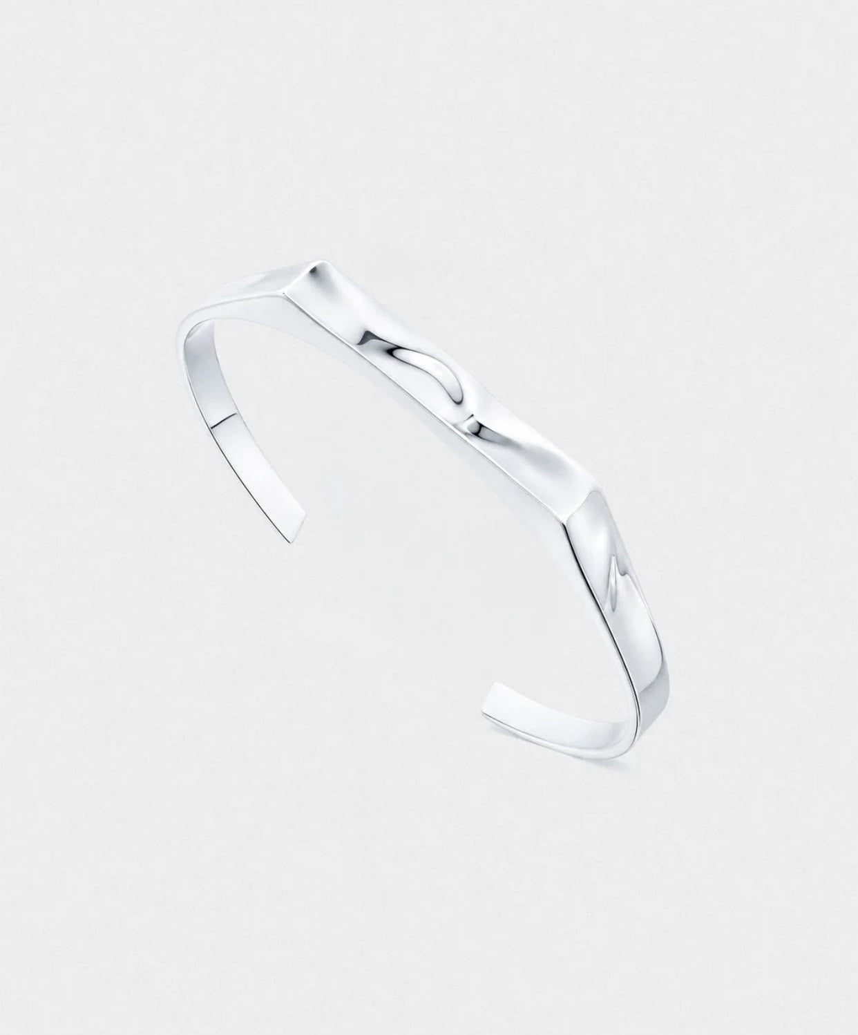 Ripple Signet Cuff in Silver