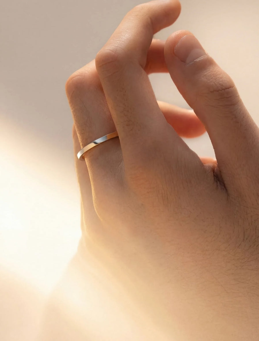 Stackable One-Size Ring — Steel