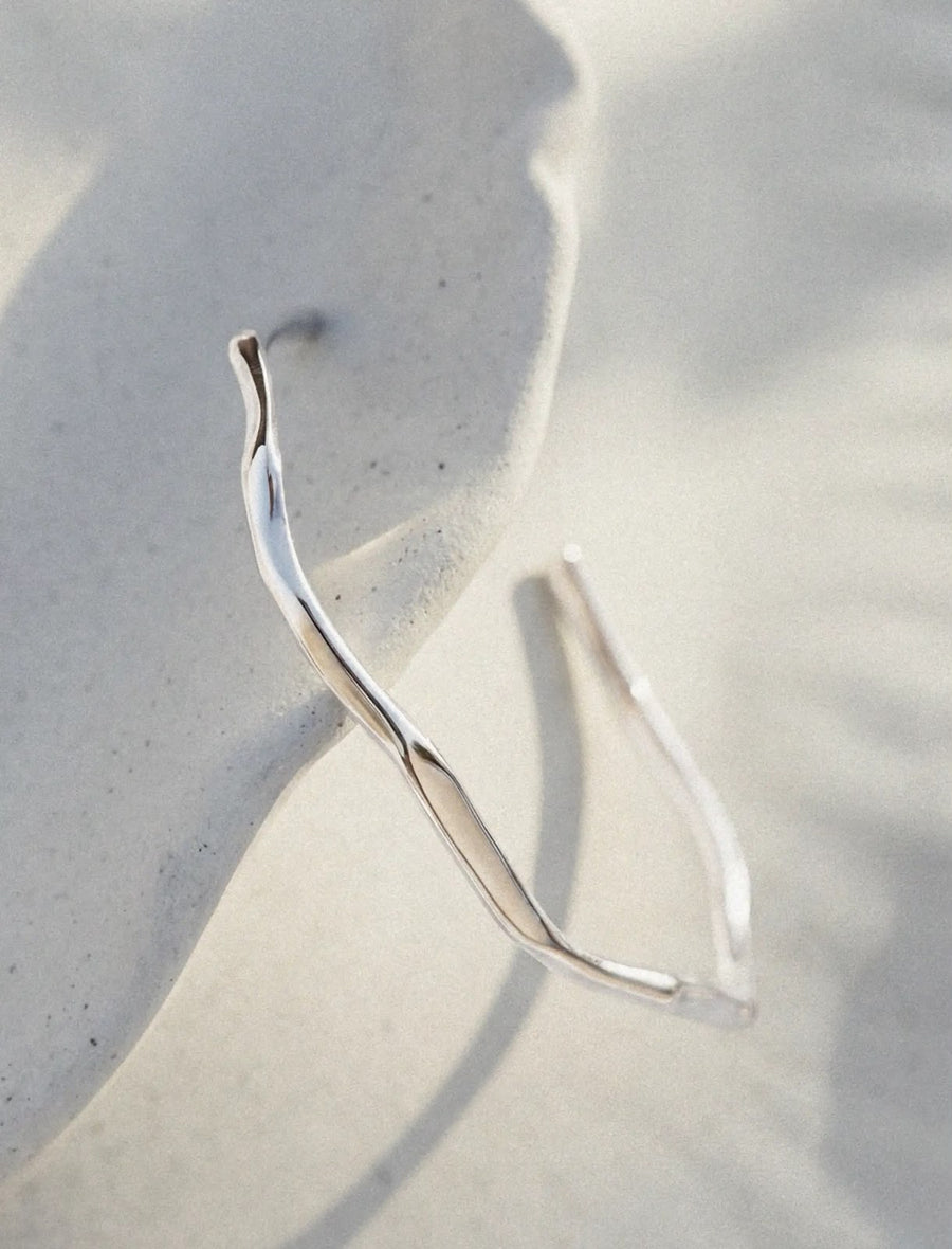 Wave Cuff in Silver