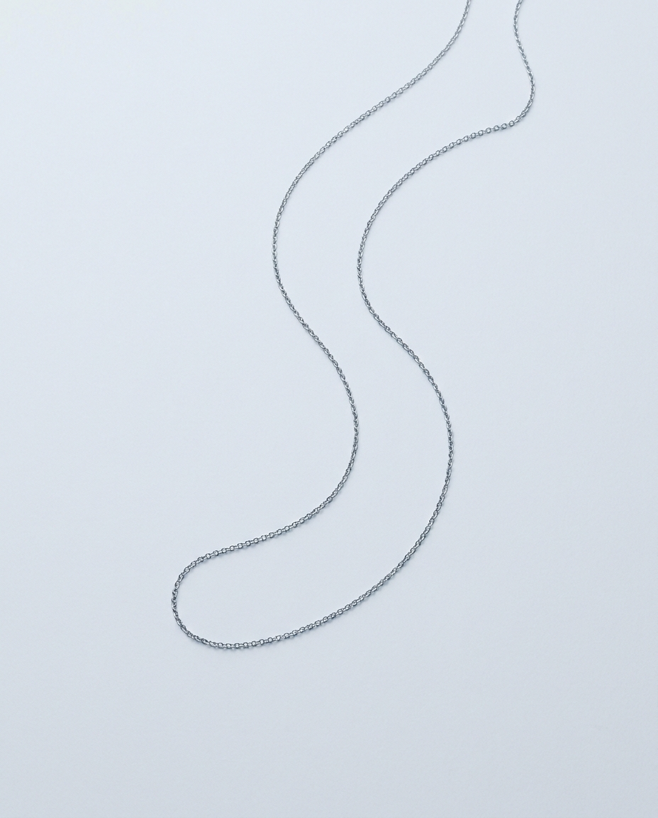 Minimal Chain Necklace in polished silver