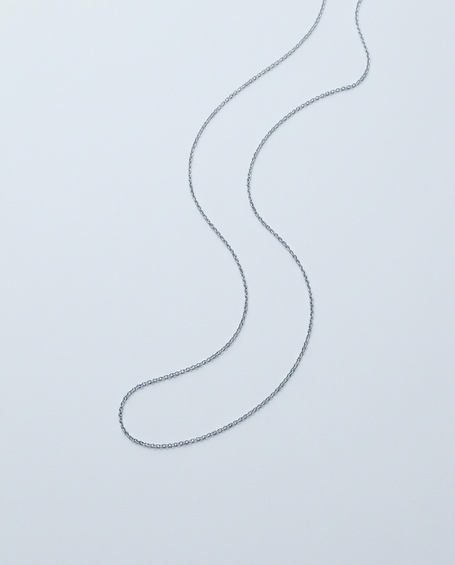 Minimal Chain Necklace in polished silver
